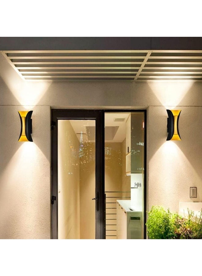 10W LED Outdoor Wall Light Up & Down, IP65 Waterproof Modern Aluminium Wall Lamp, Decorative Exterior Garden Light for Home, Villa, Balcony, Patio, Porch & Boundary Wall, Warm White - Image 4